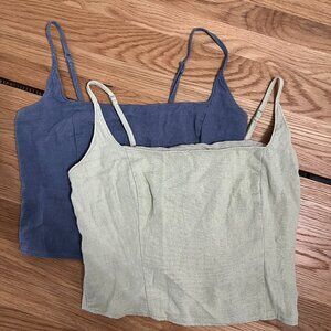 Abercrombie and Fitch Linen Crop Top Bundle